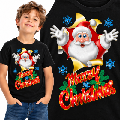 KOSZULKA DZIECIĘCA ŚWIĄTECZNA MERRY CHRISTMAS.